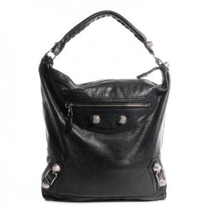 Balenciaga black giant day hobo shoulder bag